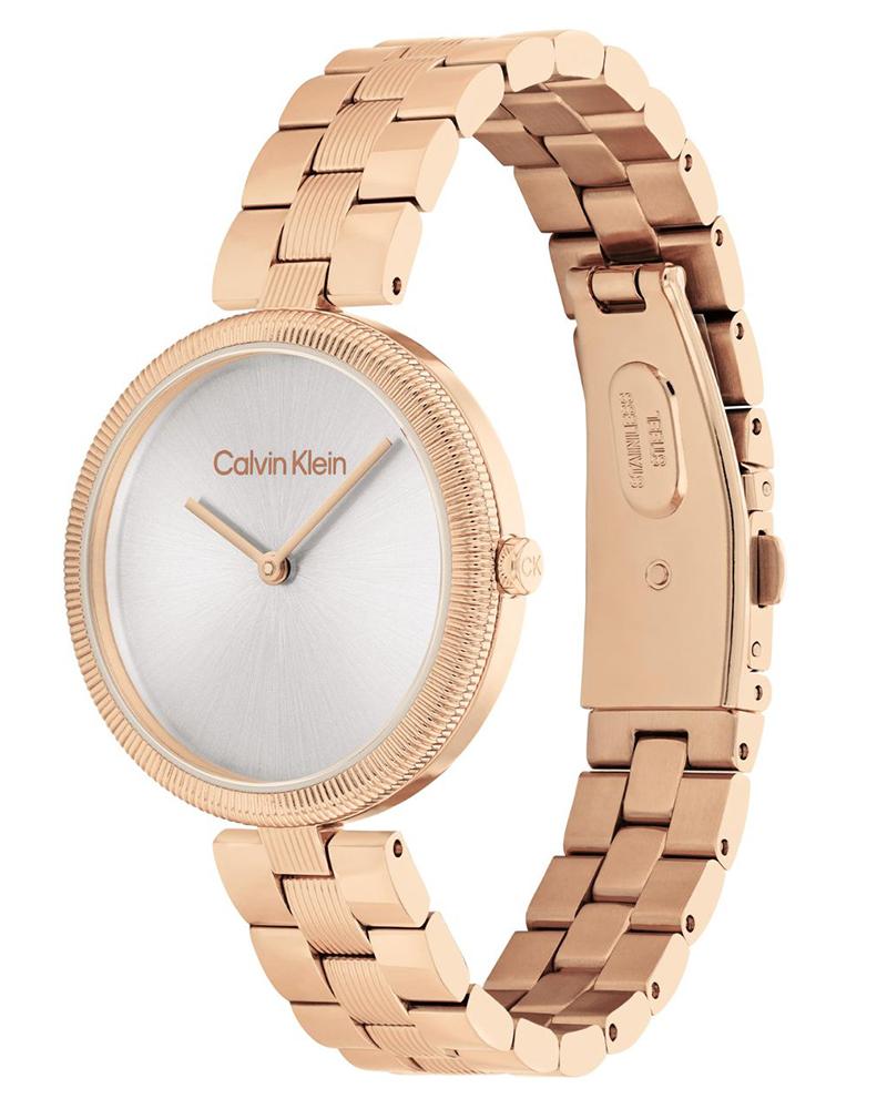 Calvin Klein 25100013 Women’s Gleam Quartz Watch with Grey Dial & Stainless-Steel Strap