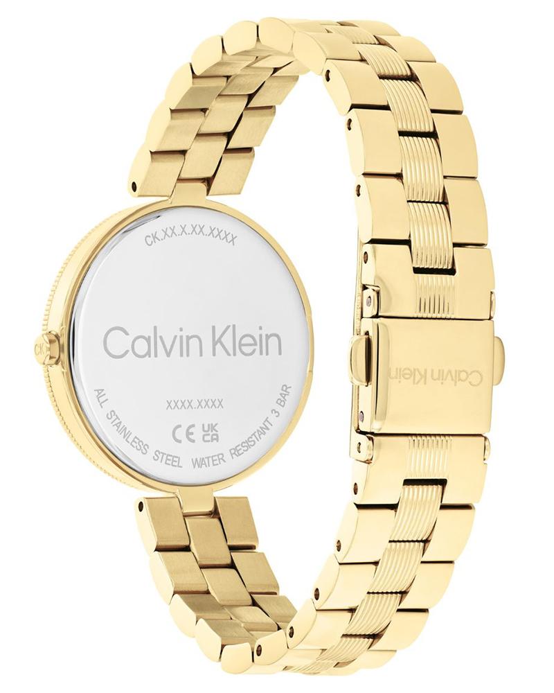 Calvin Klein 25100014 Gleam Women’s Classic Champagne Dial Stainless Steel Watch