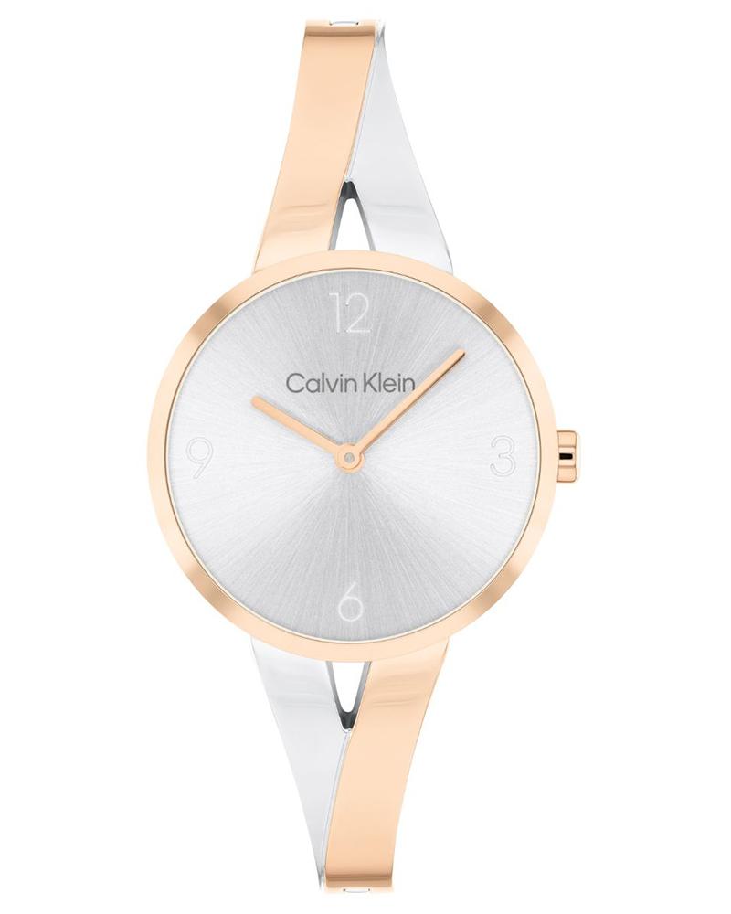 Calvin Klein 25100028 Women’s Joyful Quartz Watch with Silver White Dial & Two-Tone Stainless-Steel Strap