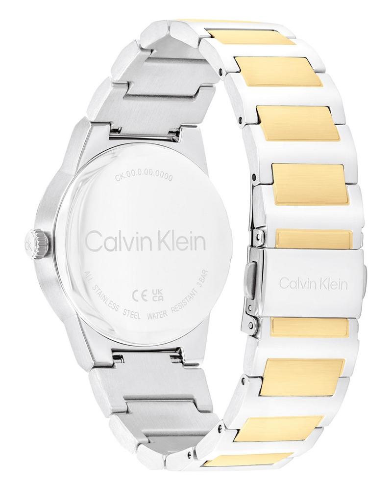 Calvin Klein 25100087 CK Linear Elegance Women’s Quartz Analog Watch with Green Dial, Silver Stainless Steel Strap
