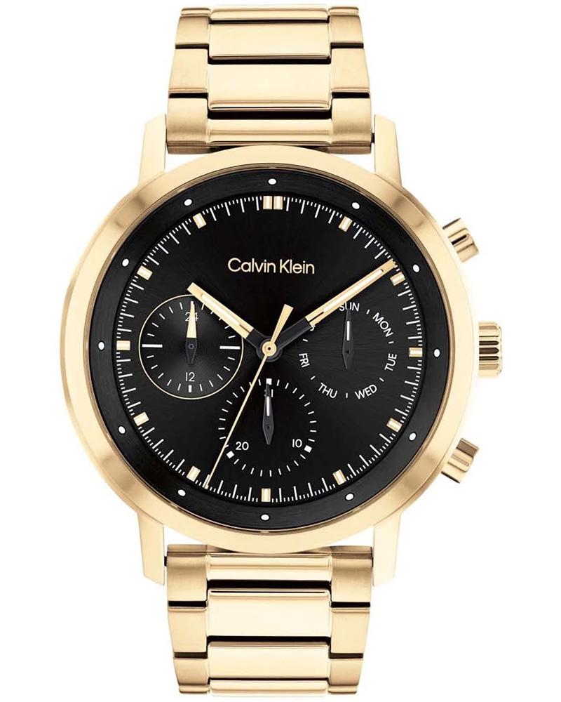 Calvin Klein 25200065 Gauge Men’s Black Dial Gold-Tone Multifunction Stainless Steel Watch