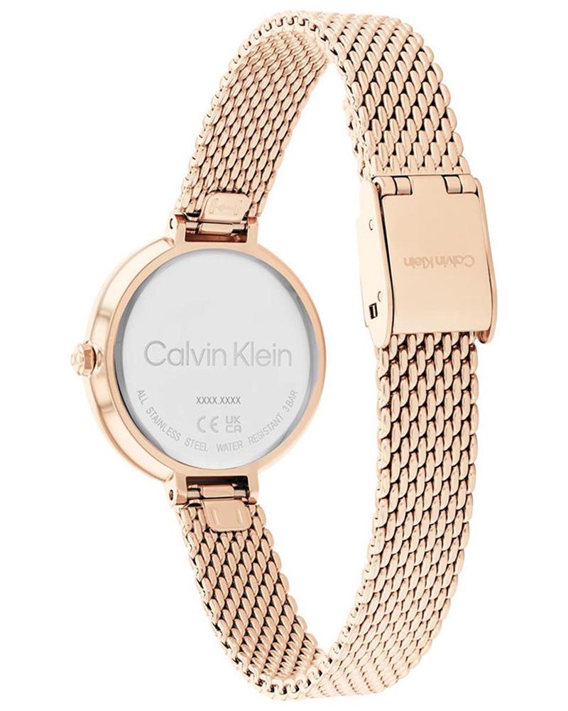 Calvin Klein 25200083 Women’s Minimalistic Analog Watch with White Dial & Stainless-Steel Strap
