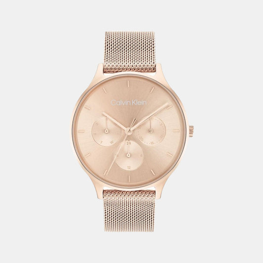Calvin Klein 25200102 Women’s Analog Watch with Silver Dial & Silver Stainless-Steel Strap