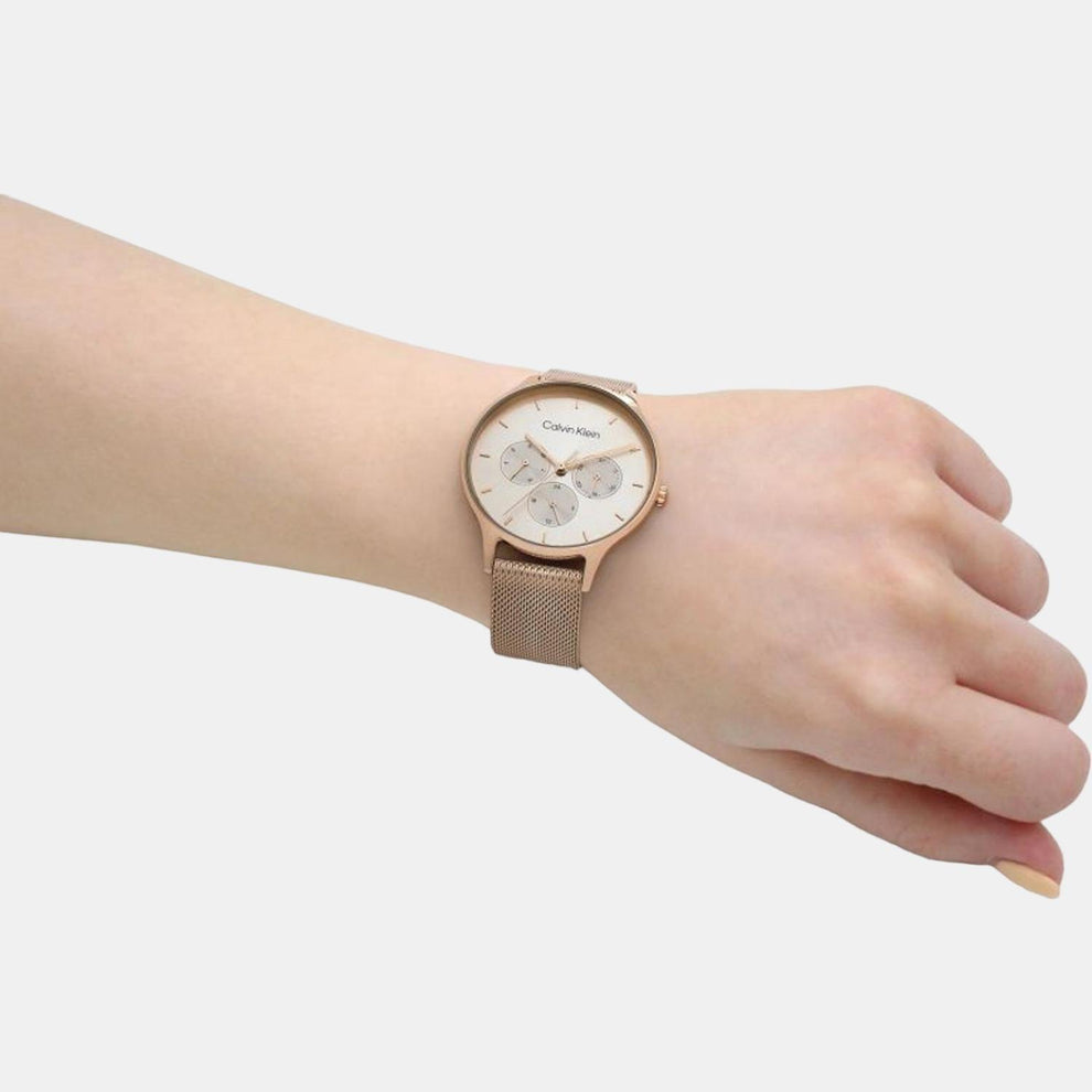 Calvin Klein 25200102 Women’s Analog Watch with Silver Dial & Silver Stainless-Steel Strap