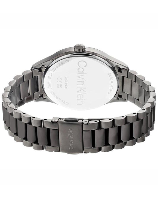 Calvin Klein 25200164 Iconic Unisex Quartz Watch with Green Dial & Grey Stainless-Steel Strap