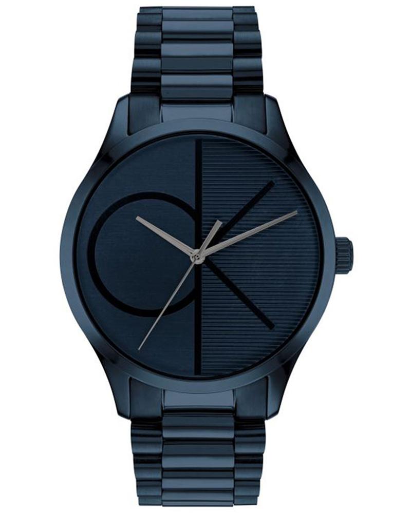 Calvin Klein 25200166 Iconic Blue Analog Dial Unisex Watch with Stainless Steel Strap