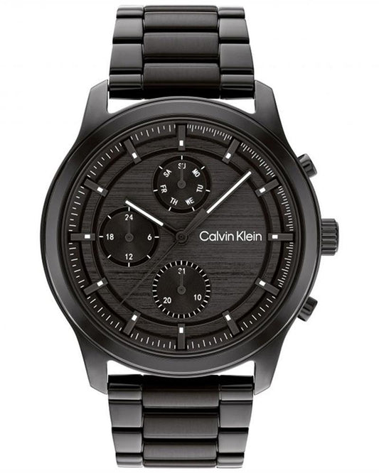 Calvin Klein 25200209 Men’s Sport Multi-Function Quartz Watch with Black Dial & Stainless-Steel Strap