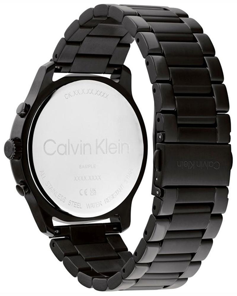 Calvin Klein 25200209 Men’s Sport Multi-Function Quartz Watch with Black Dial & Stainless-Steel Strap