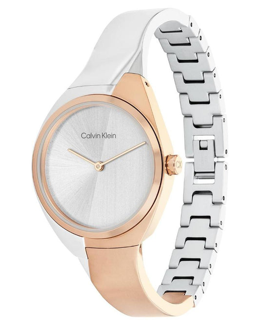Calvin Klein 25200237 Charming Women’s Elegant White Dial Stainless Steel Watch