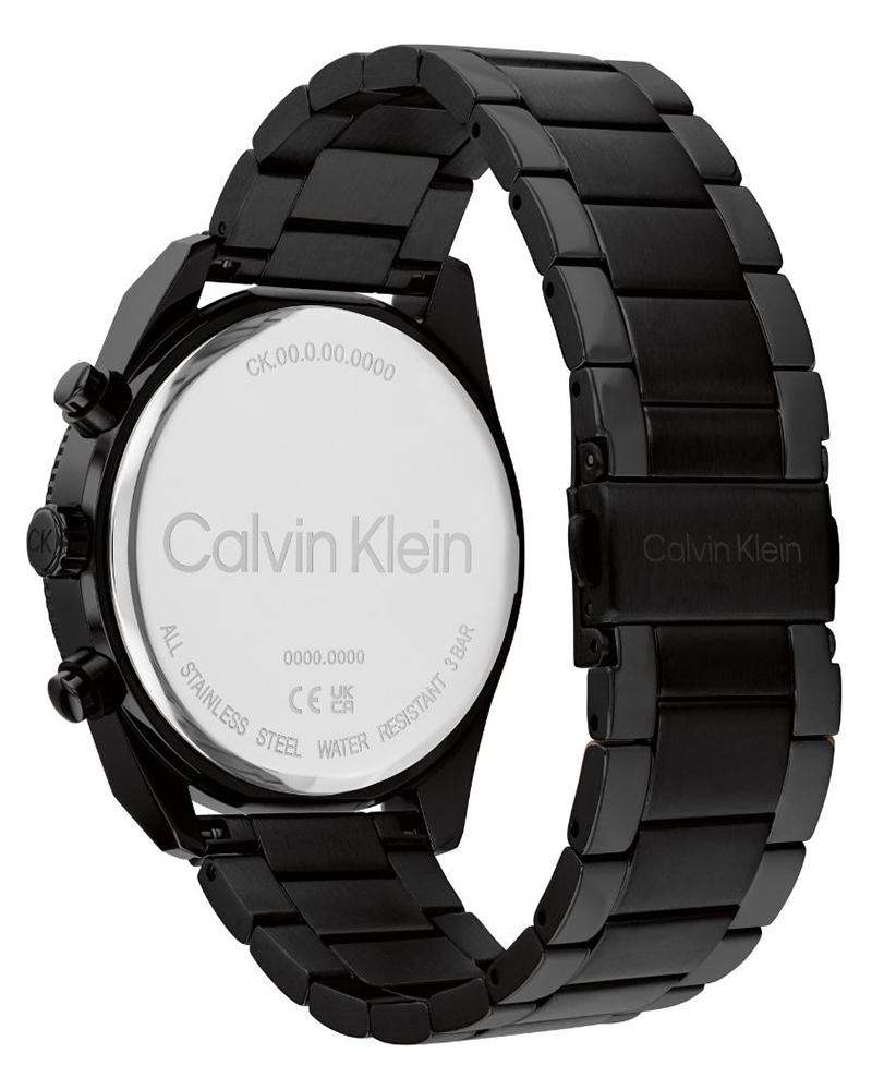 Calvin Klein 25200359 Men’s Impact Chronograph Quartz Watch with Black Dial & Black Stainless-Steel Strap