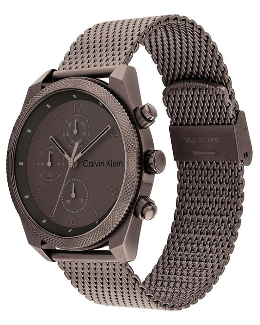 Calvin Klein 25200361 Impact Men’s Brown Dial Stainless Steel Chronograph Watch
