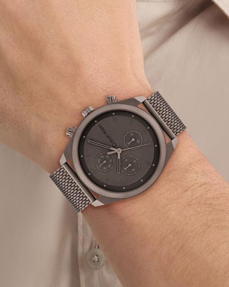 Calvin Klein 25200361 Impact Men’s Brown Dial Stainless Steel Chronograph Watch