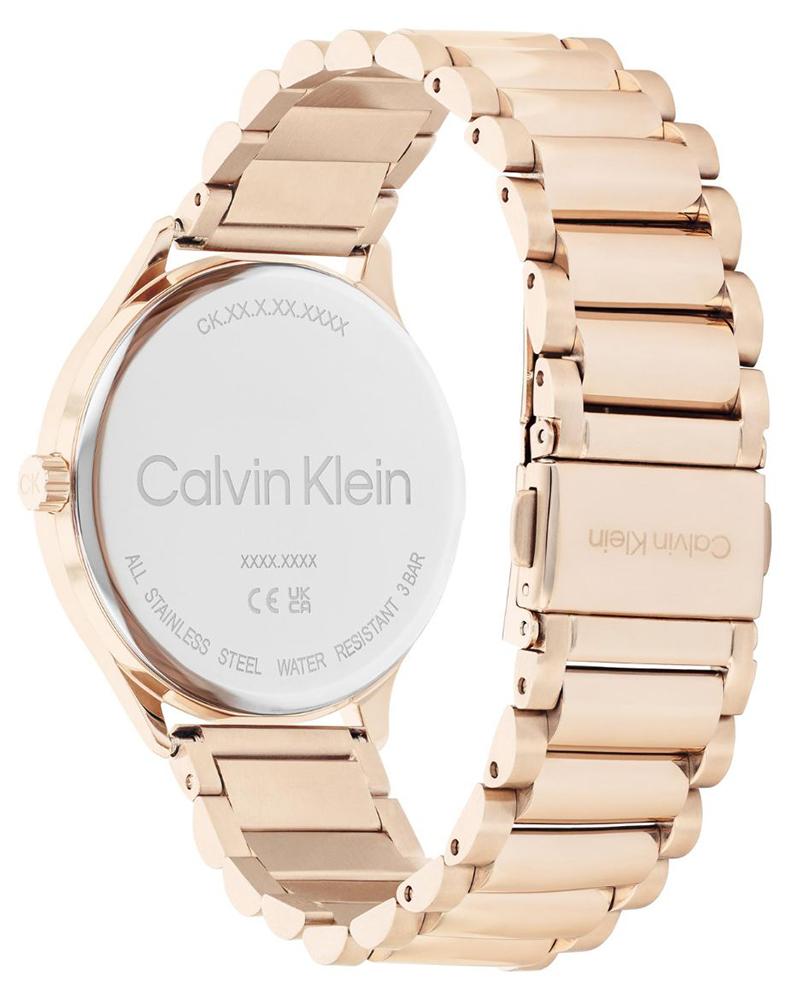 Calvin Klein 25200370 Women’s Dress Chronograph Quartz Watch with Pink Dial & Rose-Gold Stainless-Steel Strap