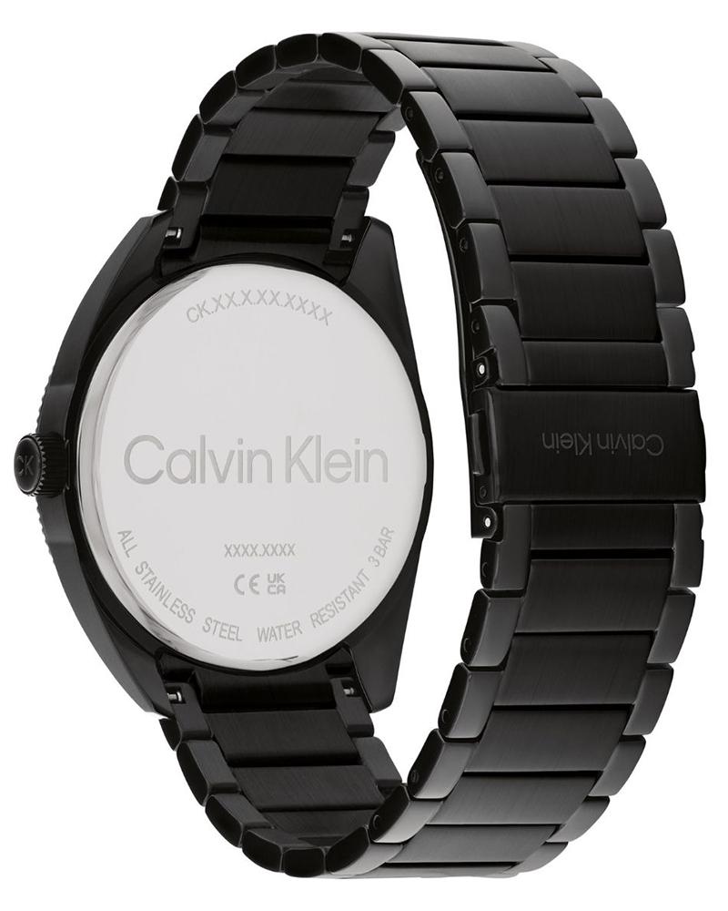 Calvin Klein 25200448 Progress Men Quartz Black Dial Black Stainless Steel Watch