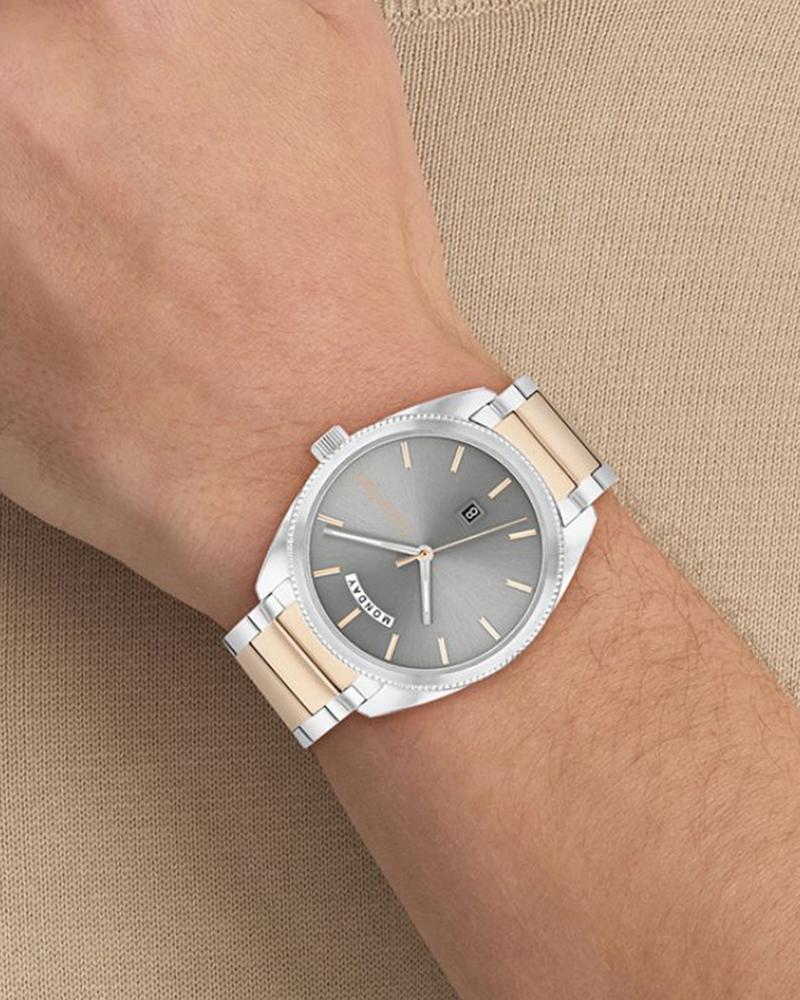 Calvin Klein 25200449 Progress Men Quartz Grey Dial Two-Tone Stainless Steel Watch