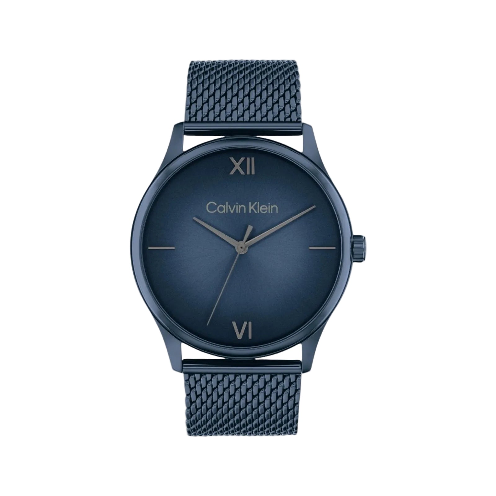 Calvin Klein 25200451 Ascend Men Quartz Blue Dial Stainless Steel Mesh Watch