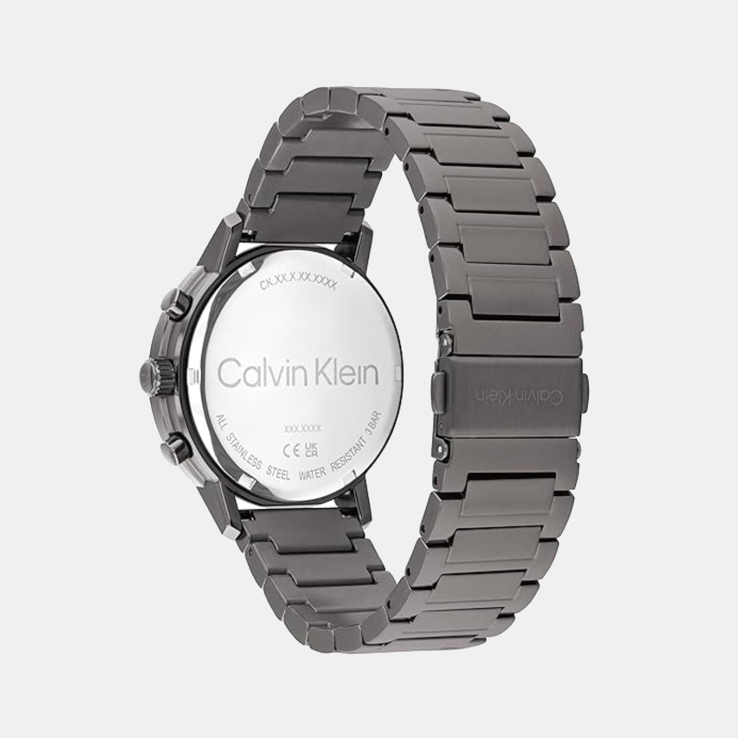 Calvin Klein 25200495 Gauge Men Quartz Multifunction Blue Dial Grey Steel Watch