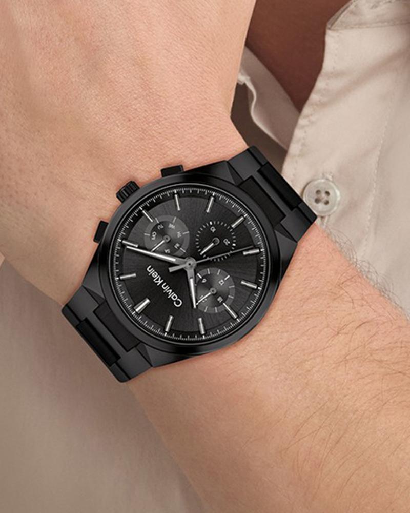 Calvin Klein 25200505 Distinguish Men Quartz Multifunction Black Steel Watch