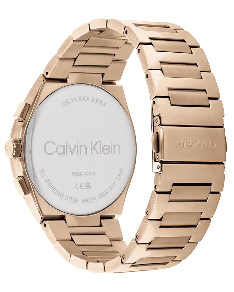 Calvin Klein 25200506 Distinguish Men’s Quartz Analog Watch with Black Dial, Silver Stainless Steel Strap