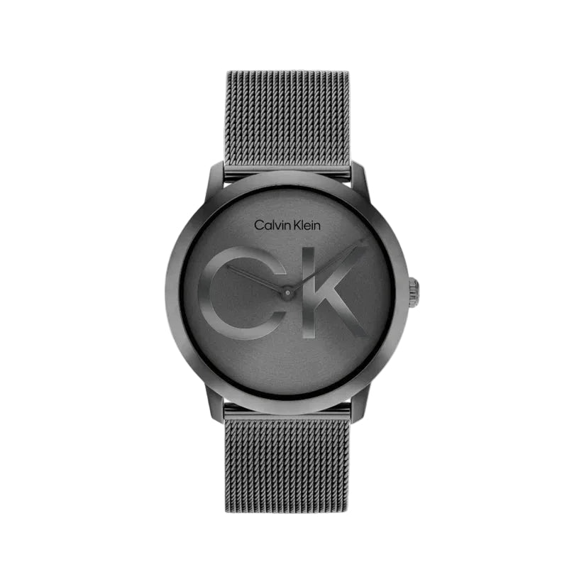 Calvin Klein 25300011 Intrigue Unisex Quartz Grey Dial Stainless Steel Mesh Watch