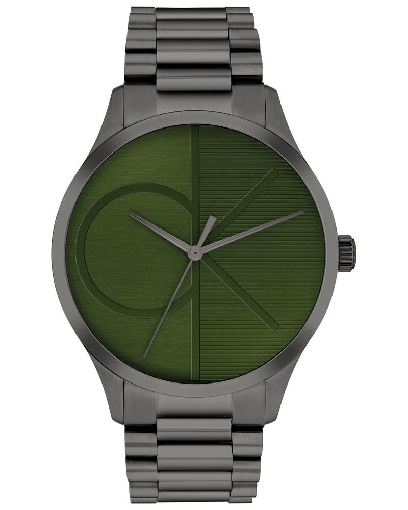 Calvin Klein 25300027 Iconic Unisex Quartz Green Dial Stainless Steel Watch