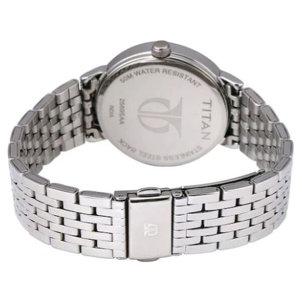 Titan 2569SM01 Workwear Quartz Analog Blue Dial Silver Stainless Steel Strap Women’s Watch