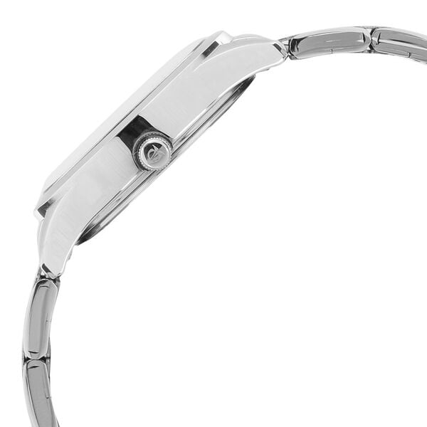 Titan 2570SM01 Women’s Blue-Dial Analog Watch with Silver Stainless Steel Strap
