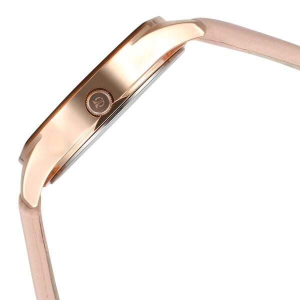 Titan 2570WL01 Women’s Pink-Dial Analog Watch with Leather Strap