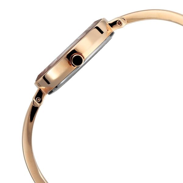 Titan 2575WM02 Women’s Blue-Dial Analog Watch with Rose-Gold Metal Strap