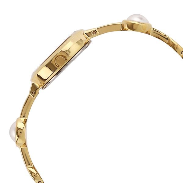 Titan 2576YM01  Women’s White-Dial Analog Watch with Gold Metal Strap