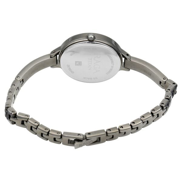 Titan NS2578QM02 Women’s Quartz Analog Watch with Grey Dial & Grey Metal Strap