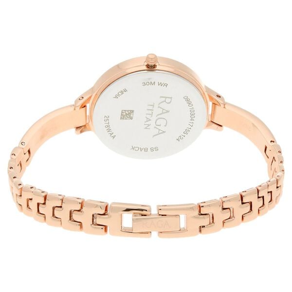 Titan NM2578WM01 Women’s Rose-Gold Dial Analog Watch