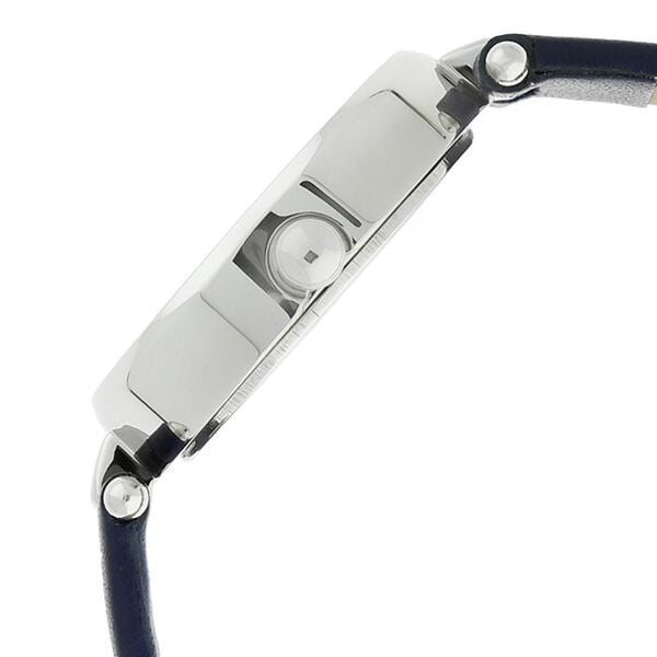 Titan 2579SL01 Women’s Silver-Dial Analog Watch with Blue Leather Strap