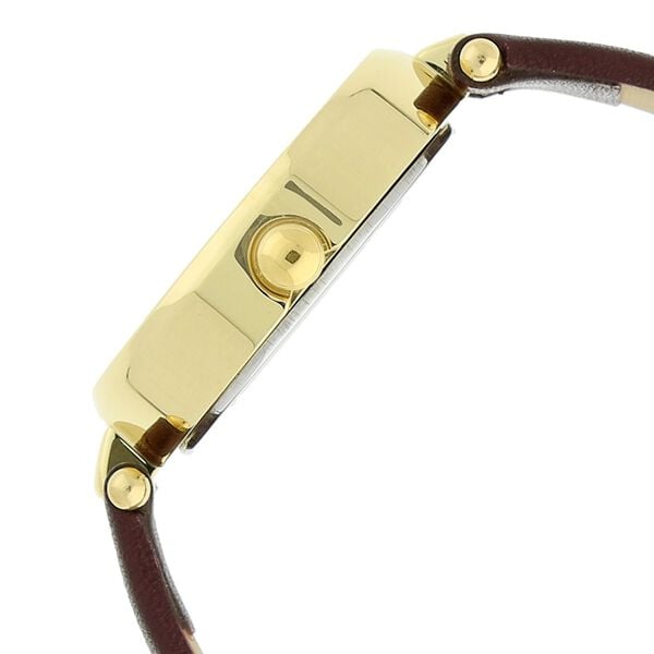 Titan 2579YL01 Champagne Dial Women’s Analog Leather Strap Watch