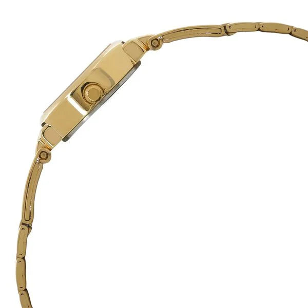Titan NM2594YM01 Women’s Champagne-Dial Oval Analog Watch with Two-Tone Stainless Steel Strap
