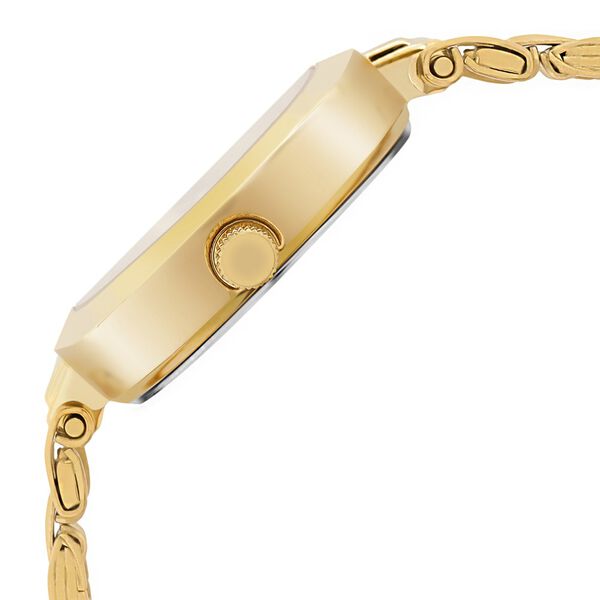 Titan NM2598YM01 Women’s Champagne-Dial Analog Watch with Gold Stainless-Steel Strap
