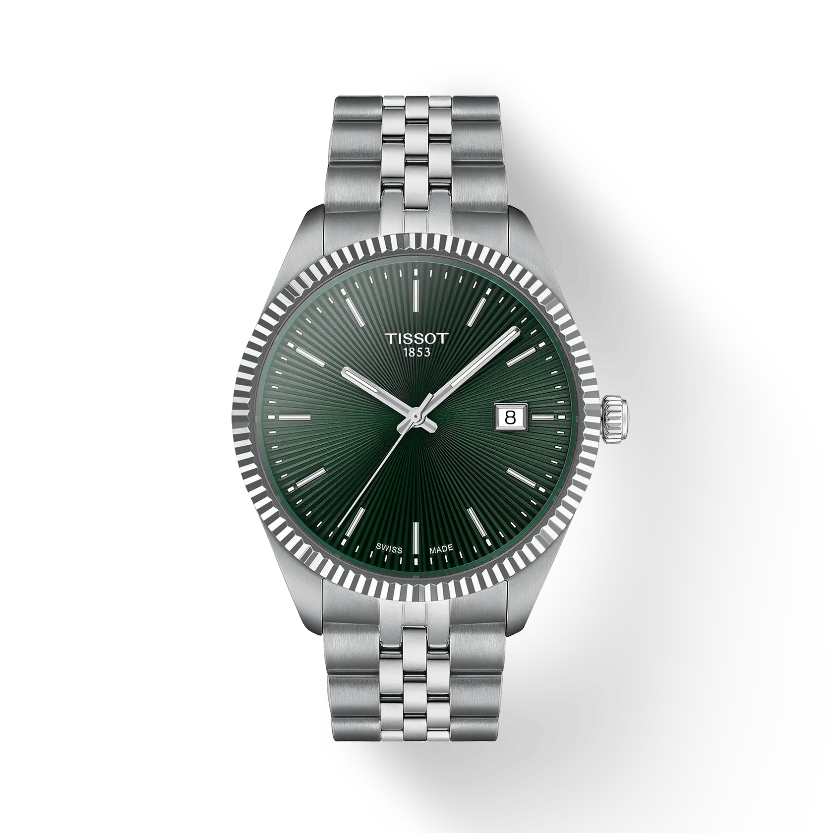 Tissot T1564101109100 Ballade Swiss Quartz Analog Green Dial 40mm Stainless Steel Case Stainless Steel Bracelet Male Watch