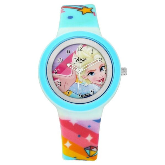 Zoop NT26006PP07W Disney-Frozen Kids Analog Watch with Multicolour Strap & Blue Dial