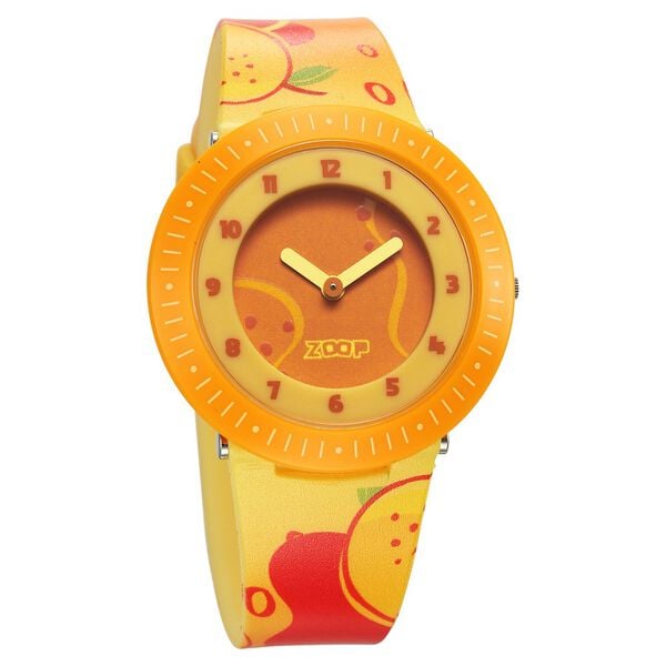 Zoop 26007PP09W Analog Quartz Kids’ Watch with Yellow Dial and Yellow Strap