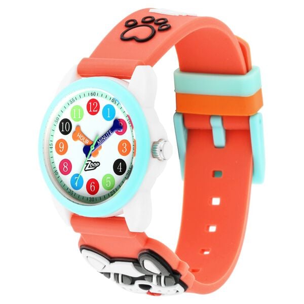 Zoop 26016PP03 3D Collection Quartz Analog White Dial Blue Plastic Strap Kids Watch