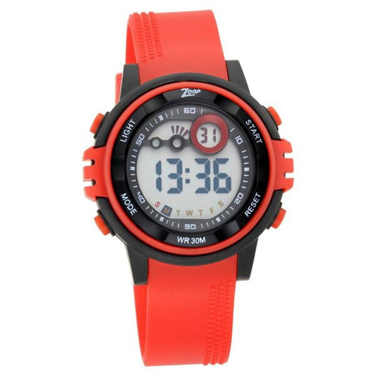 Zoop 26017PP01 Kids Digital Quartz Watch – Red PU Strap by Titan