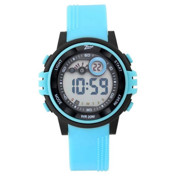 Zoop NT26017PP03 Digital Quartz Kids’ Watch with Grey Digital Display and Blue PU Strap
