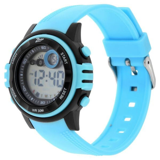 Zoop NT26017PP03 Digital Quartz Kids’ Watch with Grey Digital Display and Blue PU Strap
