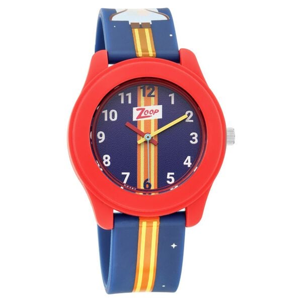 Zoop NR26019PP02W Analog Quartz Kids’ Watch with Blue Dial and Blue PU Strap