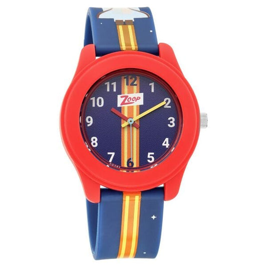 Zoop NR26019PP02W Analog Quartz Kids’ Watch with Blue Dial and Blue PU Strap