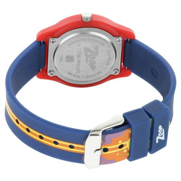 Zoop NR26019PP02W Analog Quartz Kids’ Watch with Blue Dial and Blue PU Strap