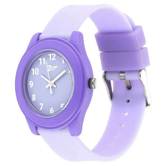 Zoop NS26019PP06W Kids Analog Quartz Purple Dial PU Strap Watch by Titan