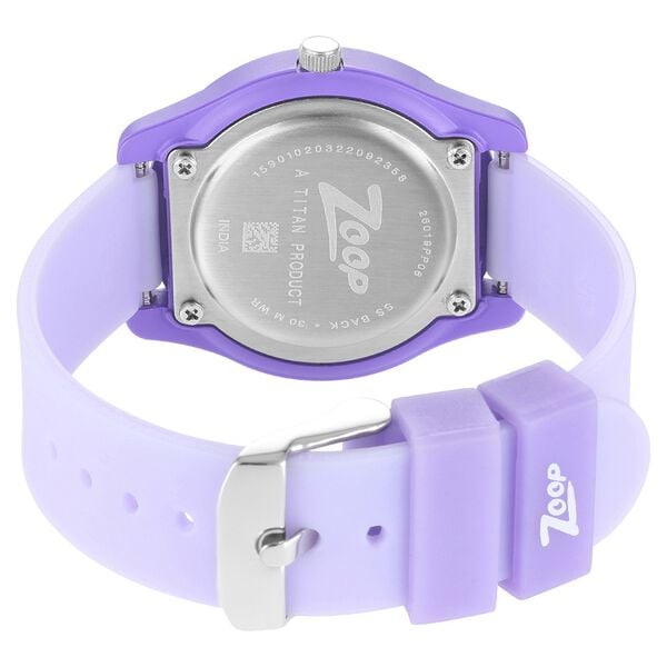 Zoop NS26019PP06W Kids Analog Quartz Purple Dial PU Strap Watch by Titan