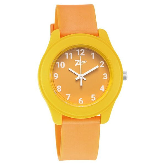 Zoop 26019PP08W Analog Quartz Kids’ Watch with Yellow Dial and Yellow Plastic Strap