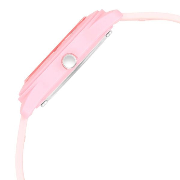 Zoop NU26019PP12W Kids Analog Watch with White Dial & Pink Strap